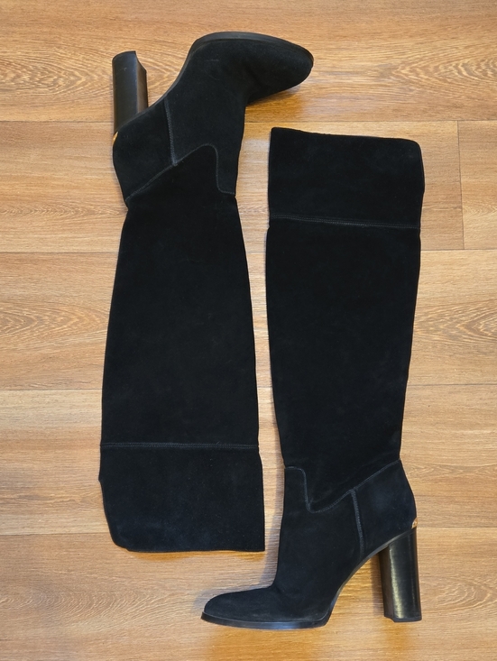 MICHAEL Michael Kors Shoes - Michael Kors Regina Black Suede Slouchy High Boots